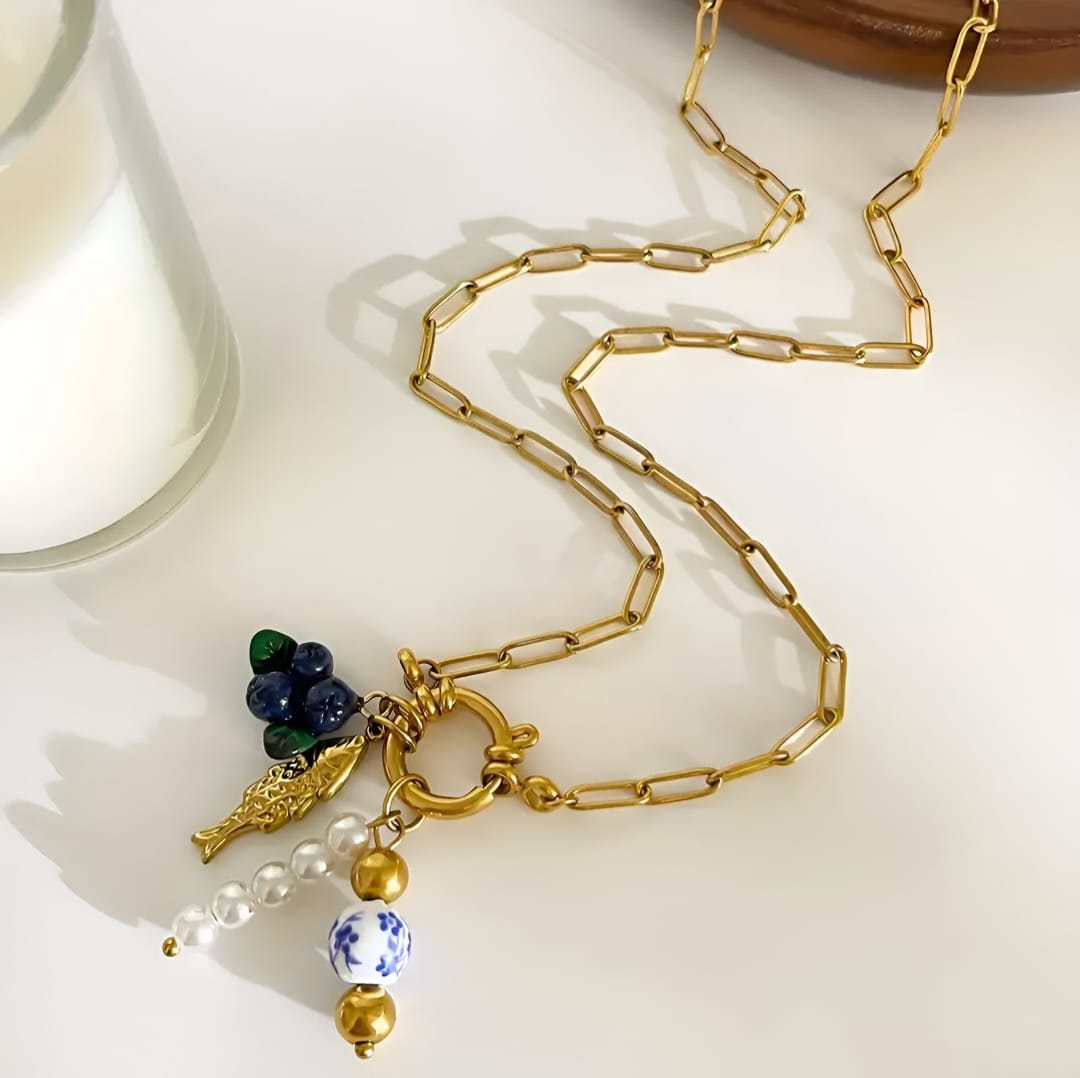 Blueberry Vintage Necklace