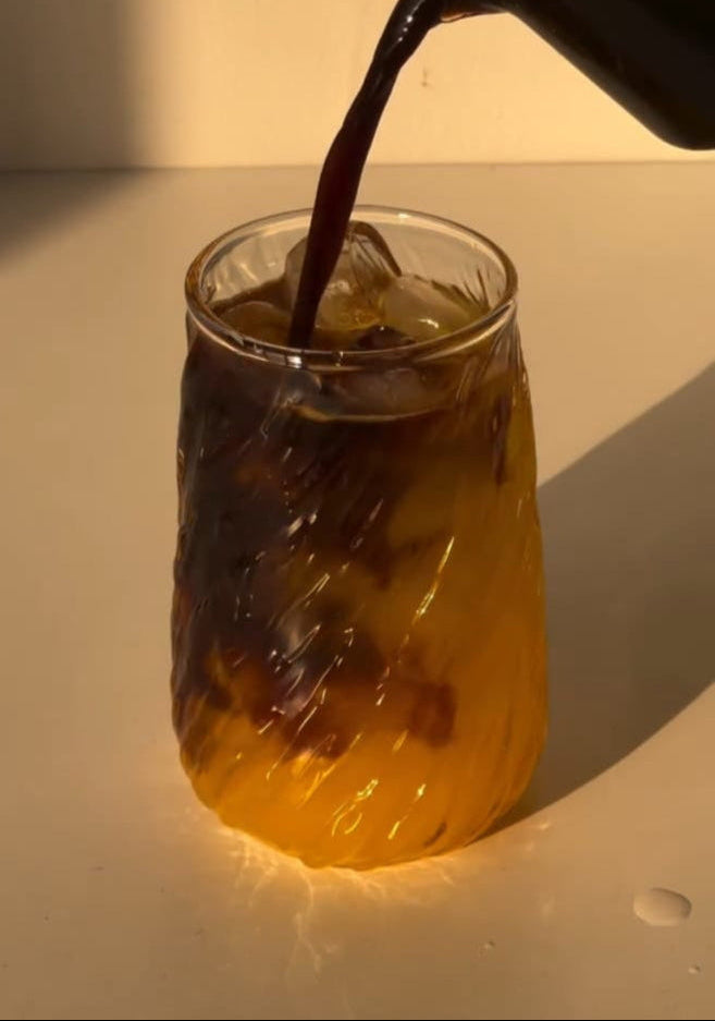 Frost Ice Glass With Lid & Glass Straw
