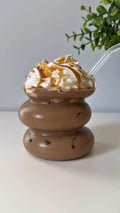 Wave Glass With Lid & Straw