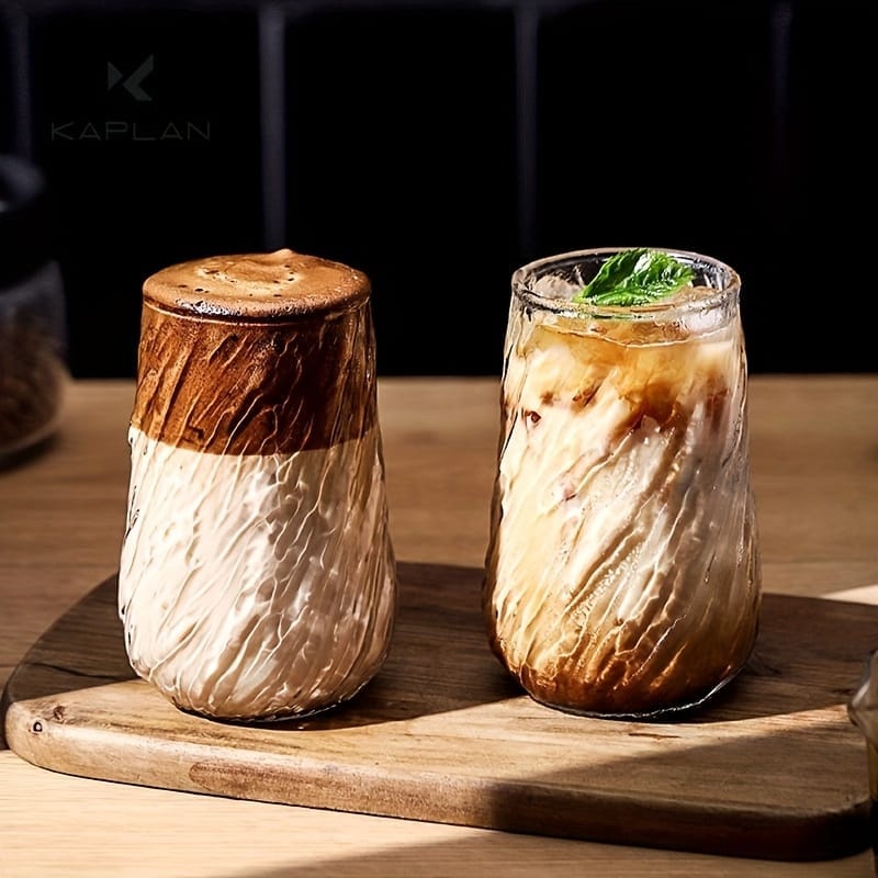 Frost Ice Glass With Lid & Glass Straw