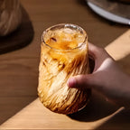 Frost Ice Glass With Lid & Glass Straw