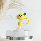 Straw Topper silicon Lemon