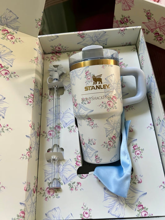 Rosa Beaux Blue Stanley x LoveShackFancy Quencher | 20 OZ